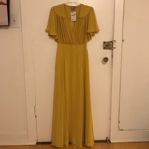 Mustard Maxi Dress in Petite US 4